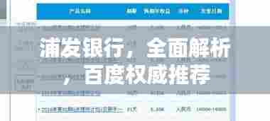 浦发银行，全面解析，百度权威推荐