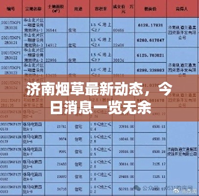 济南烟草最新动态，今日消息一览无余