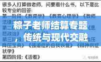 粽子老师结算专题,传统与现代交融之美,深度解读!
