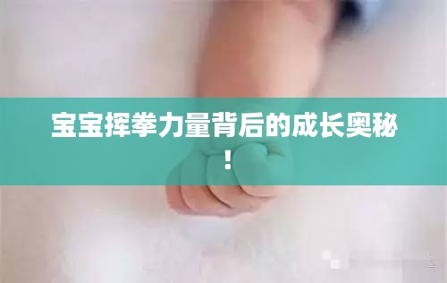 宝宝挥拳力量背后的成长奥秘!