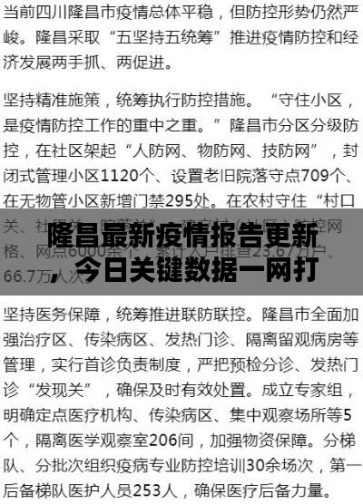 隆昌最新疫情报告更新，今日关键数据一网打尽