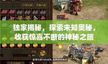 独家揭秘,探索未知奥秘,收获惊喜不断的神秘之旅