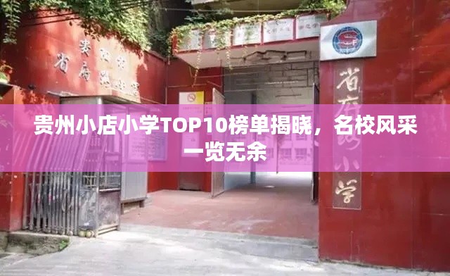 贵州小店小学TOP10榜单揭晓,名校风采一览无余