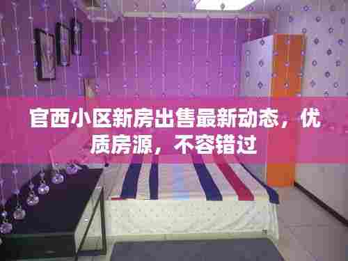 官西小区新房出售最新动态，优质房源，不容错过