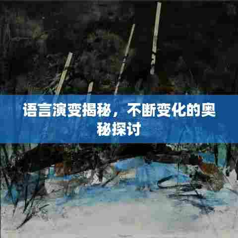 语言演变揭秘，不断变化的奥秘探讨