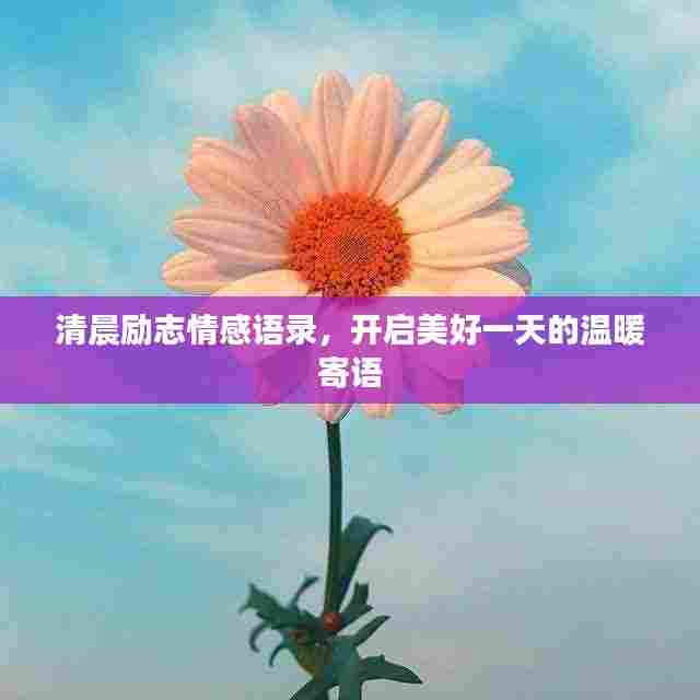 清晨励志情感语录，开启美好一天的温暖寄语