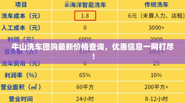 牛山洗车团购最新价格查询，优惠信息一网打尽！