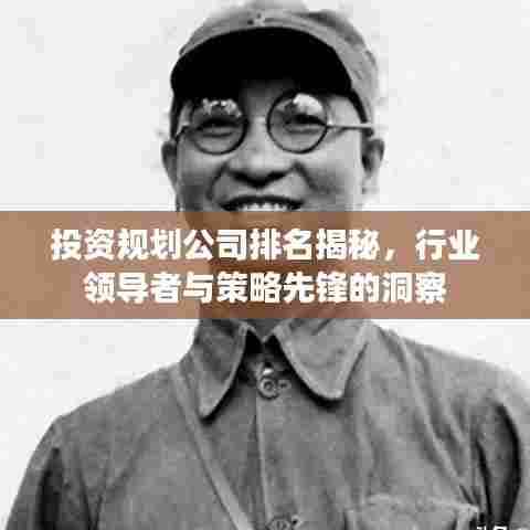 投资规划公司排名揭秘，行业领导者与策略先锋的洞察