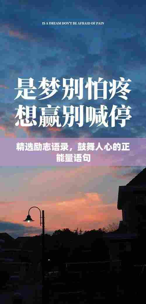 精选励志语录，鼓舞人心的正能量语句