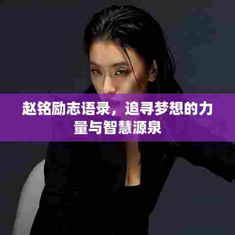 赵铭励志语录，追寻梦想的力量与智慧源泉