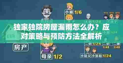 独家独院房屋漏雨怎么办?应对策略与预防方法全解析
