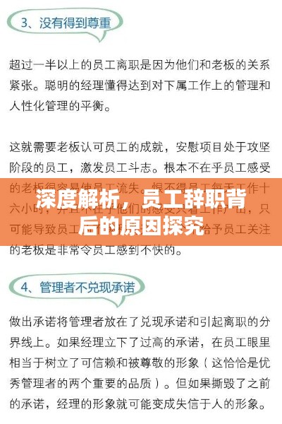 深度解析，员工辞职背后的原因探究