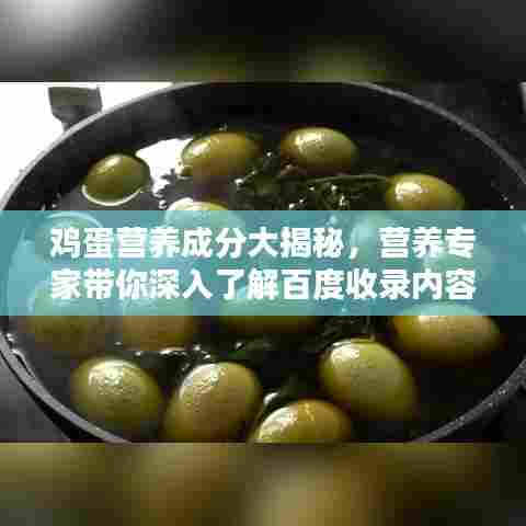 鸡蛋营养成分大揭秘，营养专家带你深入了解百度收录内容