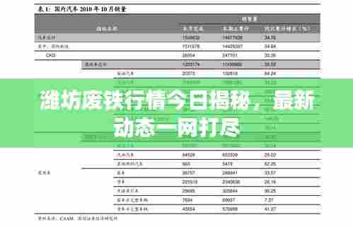 潍坊废铁行情今日揭秘，最新动态一网打尽