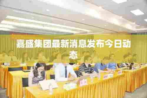 嘉盛集团最新消息发布今日动态