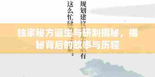 独家秘方诞生与研制揭秘,揭秘背后的故事与历程