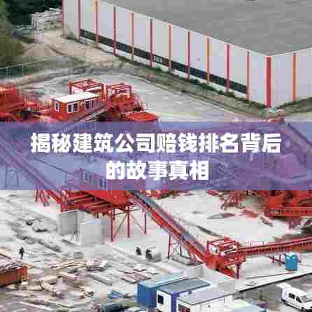 揭秘建筑公司赔钱排名背后的故事真相