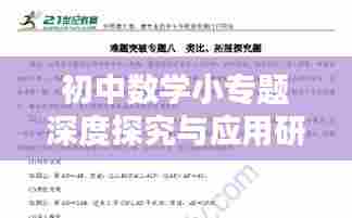 初中数学小专题深度探究与应用研究