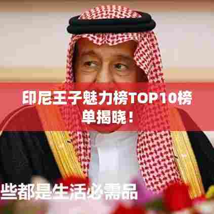 印尼王子魅力榜TOP10榜单揭晓！