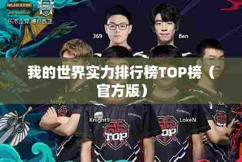 我的世界实力排行榜TOP榜(官方版)