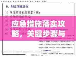 应急措施落实攻略,关键步骤与实践指南全解析