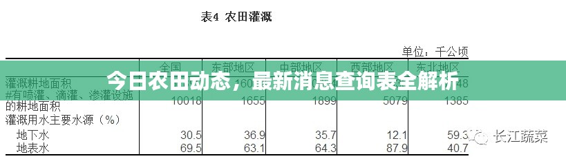 今日农田动态，最新消息查询表全解析