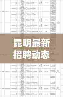 昆明最新招聘动态更新速递