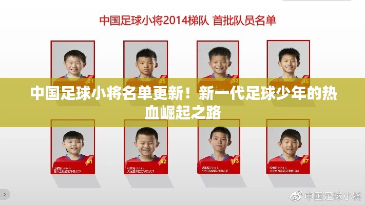 中国足球小将名单更新!新一代足球少年的热血崛起之路