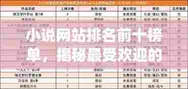 小说网站排名前十榜单,揭秘最受欢迎的在线阅读平台