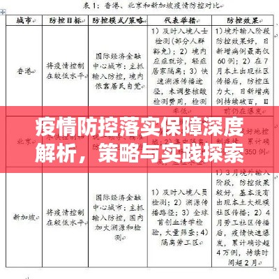疫情防控落实保障深度解析，策略与实践探索