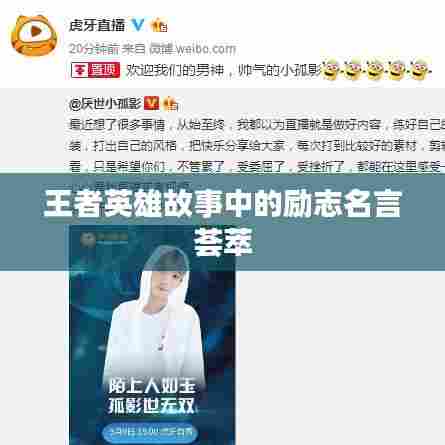 王者英雄故事中的励志名言荟萃
