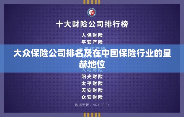 大众保险公司排名及在中国保险行业的显赫地位