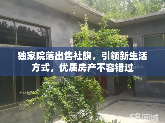 独家院落出售社旗，引领新生活方式，优质房产不容错过