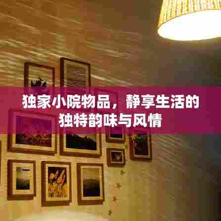 独家小院物品，静享生活的独特韵味与风情