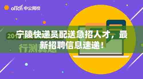 宁陵快递员配送急招人才，最新招聘信息速递！