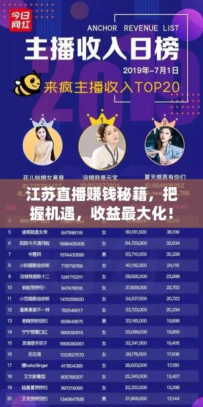 江苏直播赚钱秘籍,把握机遇,收益最大化!