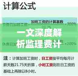 一文深度解析监理费计算，带你全面了解监理费用结构！百度热门推荐