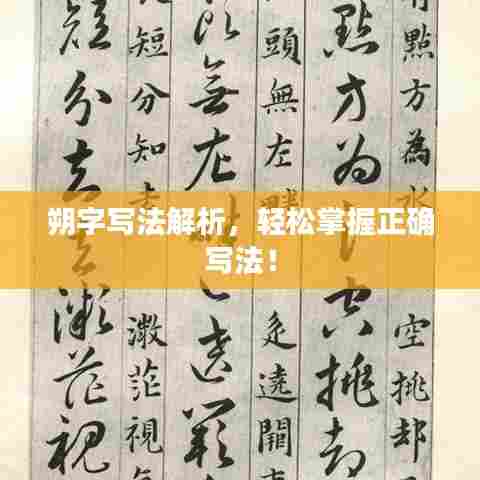 朔字写法解析，轻松掌握正确写法！