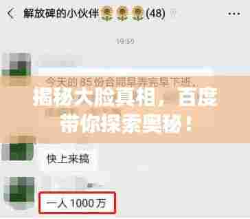 揭秘大脸真相,百度带你探索奥秘!