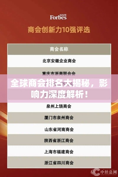 全球商会排名大揭秘，影响力深度解析！