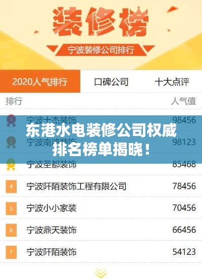 东港水电装修公司权威排名榜单揭晓！