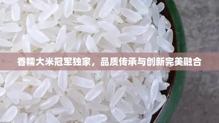 香糯大米冠军独家，品质传承与创新完美融合