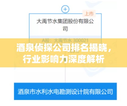 酒泉侦探公司排名揭晓,行业影响力深度解析