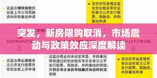 突发,新房限购取消,市场震动与政策效应深度解读