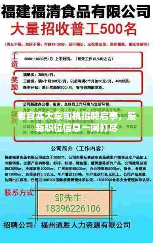 老官寨大车司机招聘启事,最新职位信息一网打尽