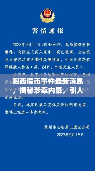 阳西假币事件最新消息，揭秘涉案内幕，引人关注！