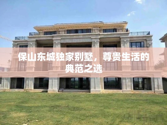 保山东城独家别墅,尊贵生活的典范之选