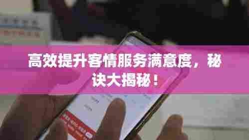 高效提升客情服务满意度,秘诀大揭秘!