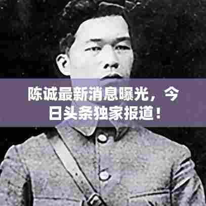 陈诚最新消息曝光，今日头条独家报道！