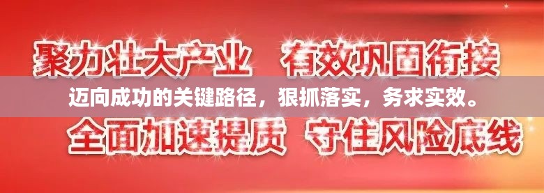 迈向成功的关键路径,狠抓落实,务求实效。